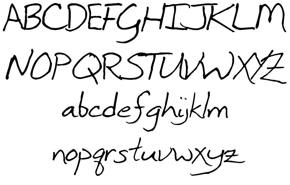 Inkpen Scribble font Örnekler