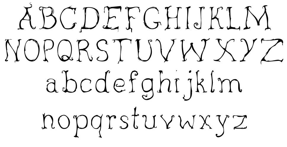 Inky font specimens