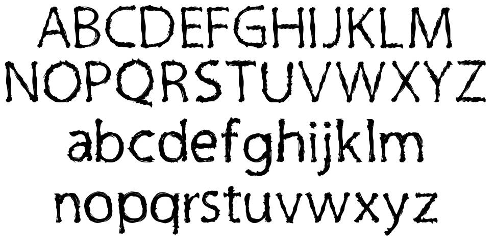 Inky Cre font specimens
