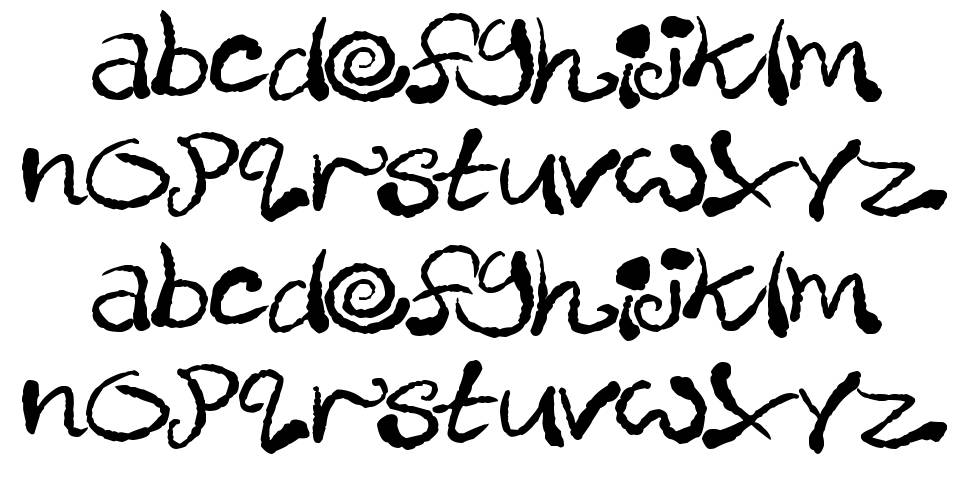 Inky Scrawls písmo Exempláře