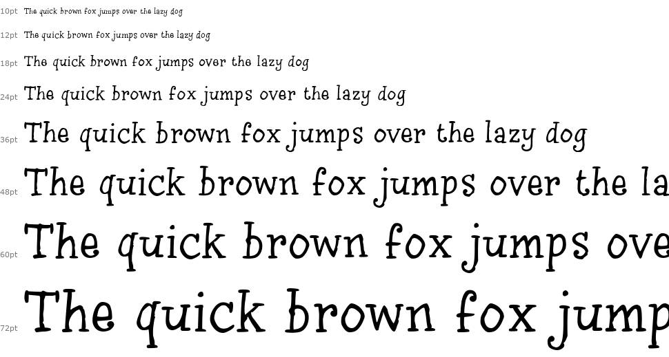 InkyDoo Serif písmo Vodopád