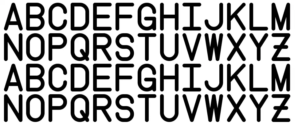 Instruction font specimens