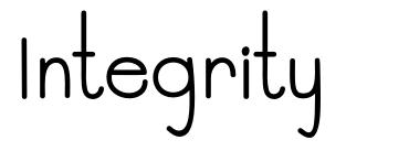 Integrity font