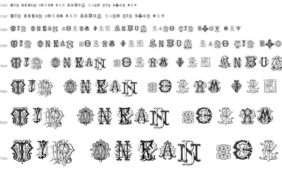 Intellecta Monograms font Şelale