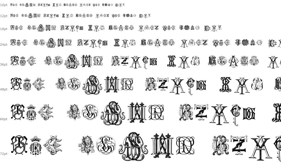 Intellecta Monograms Random Samples Two font Şelale