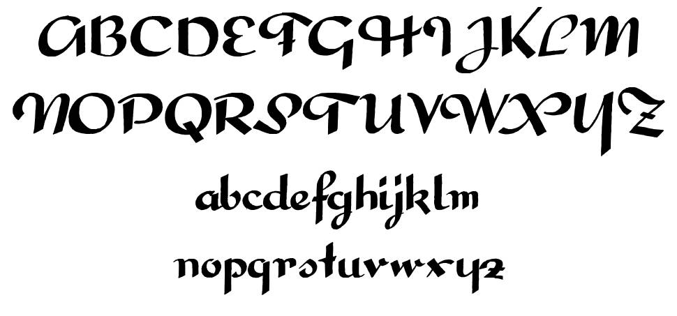 Interdite Script フォント 標本
