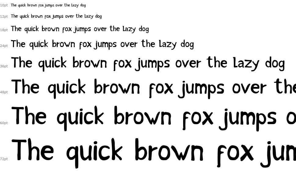 Intuitive font Waterfall