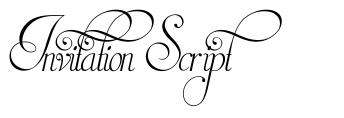 Invitation Script carattere