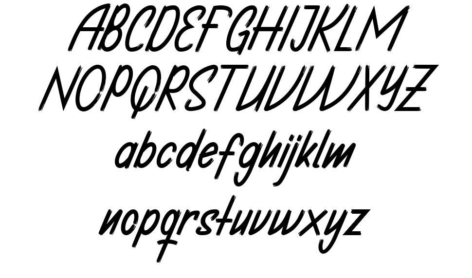 Ishotopia font Örnekler