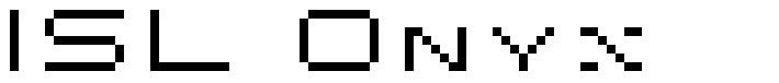 ISL Onyx 字形