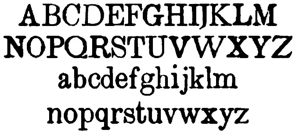 Island Roman font specimens