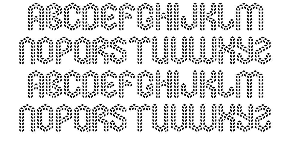 Isometric Love font specimens