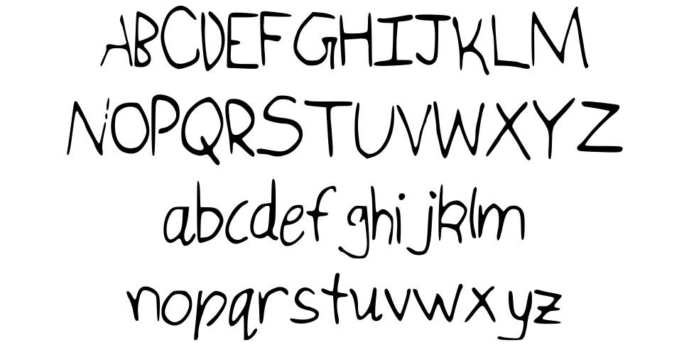 Isuka Letters font specimens