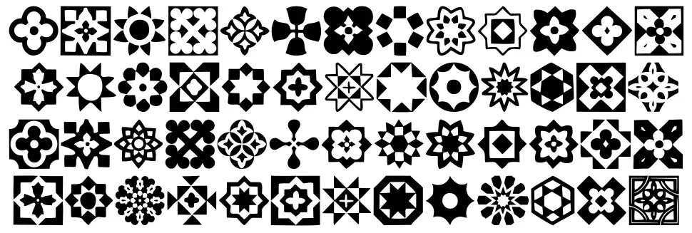 Italian Mosaic Ornaments font specimens