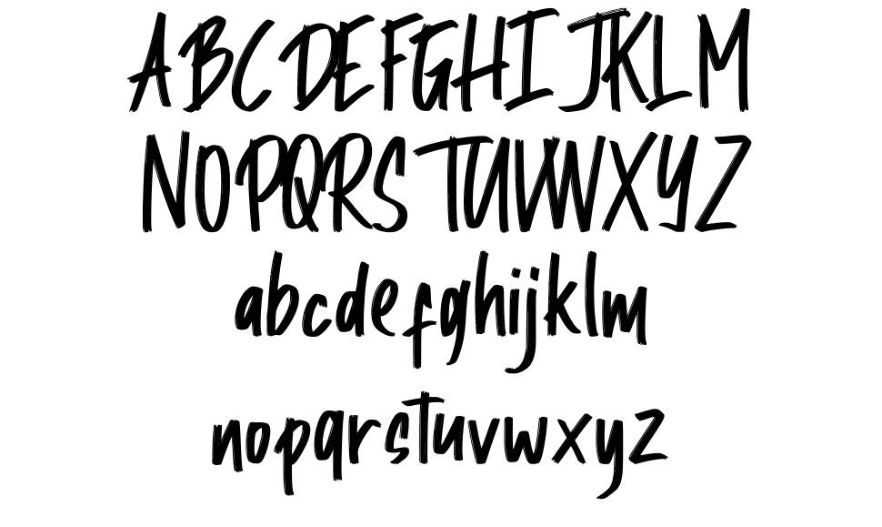 Jabawoky font specimens