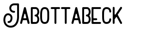 Jabottabeck font