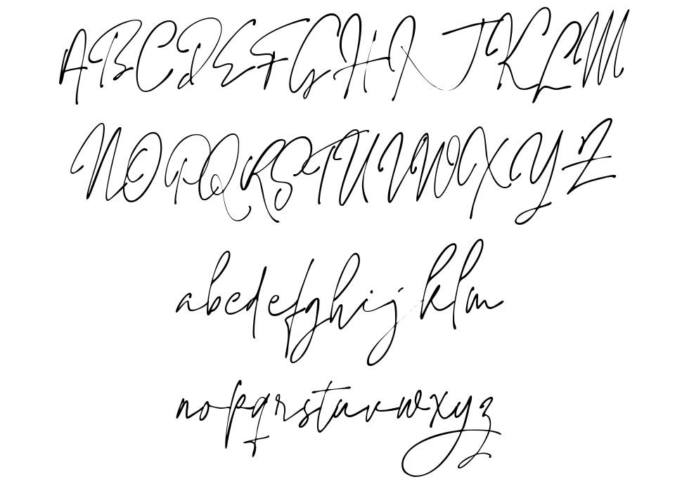 Jaccuzy Signature font specimens