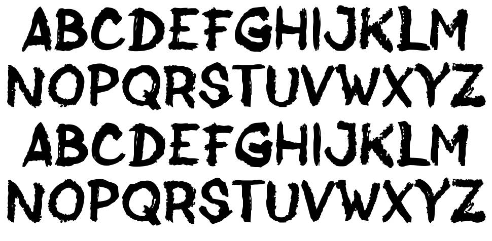 Jack Brusher font specimens