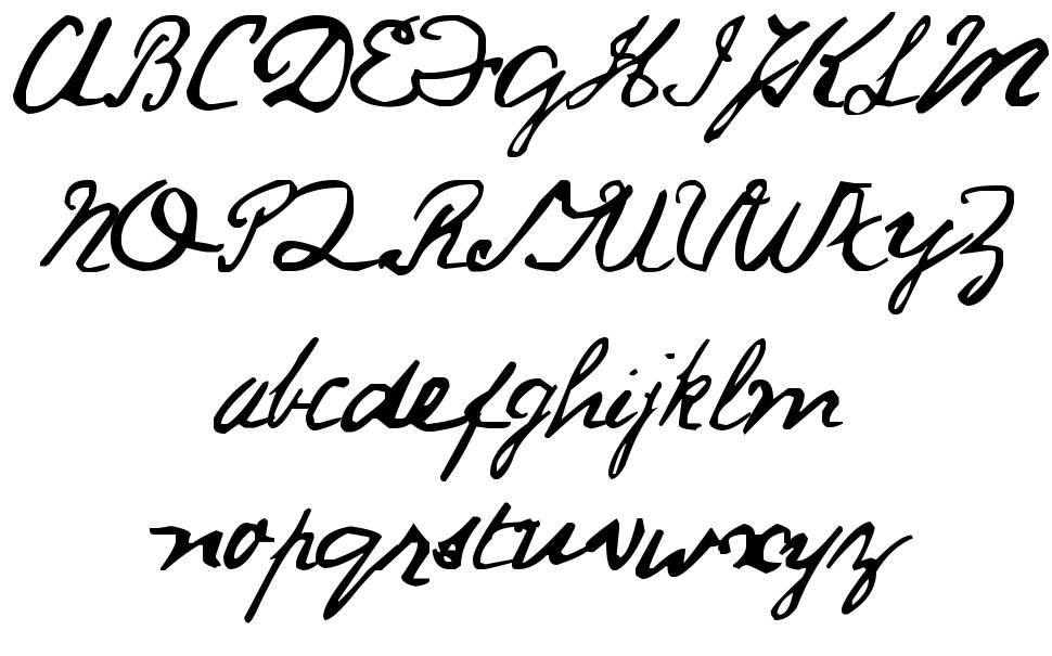 Jack Ripper Hand font specimens
