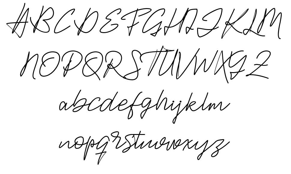 Jackson Script font specimens