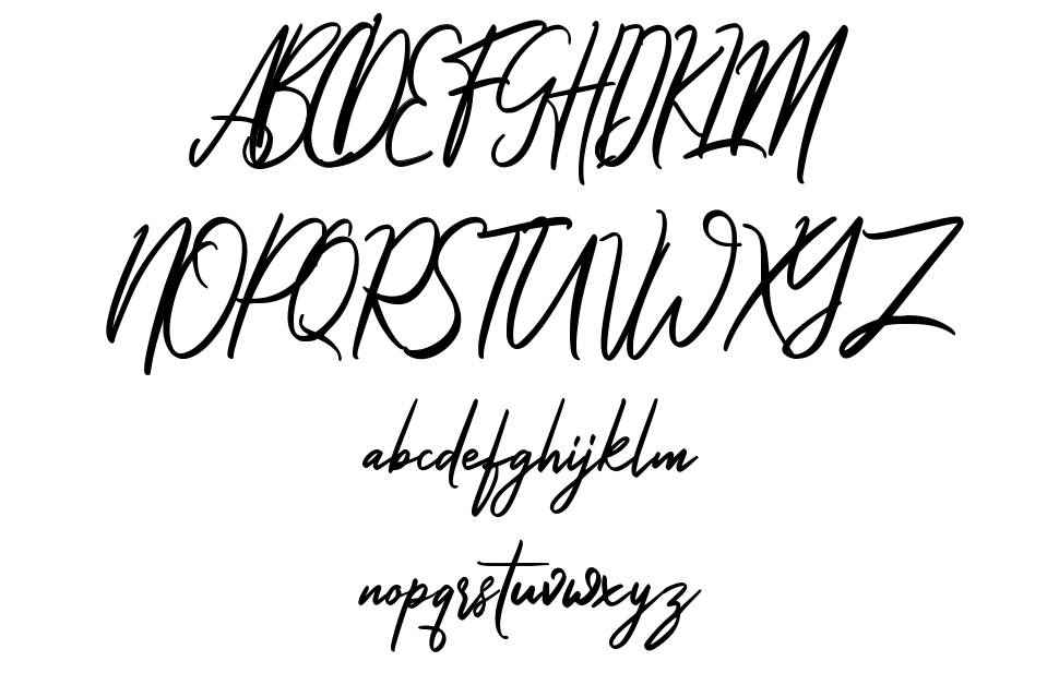 Jackyband font specimens
