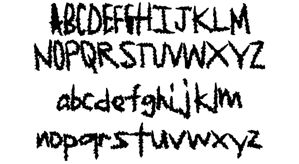 Jaged Edgefont specimens
