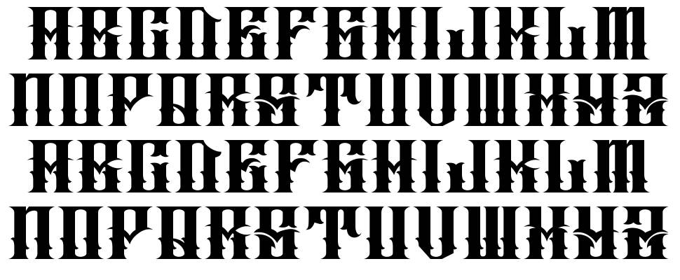 Jakejarkor - Ingobernable font specimens