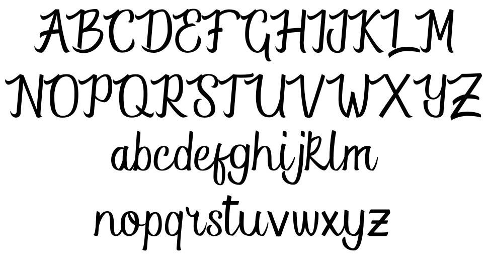 Jallarre Script font specimens