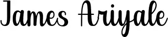 James Ariyale font