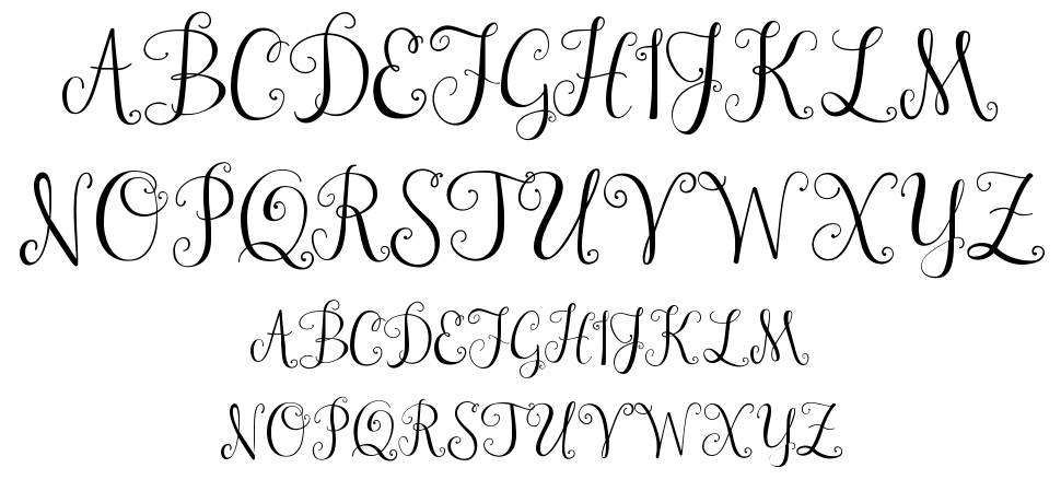 Janda Stylish Monogram font specimens
