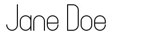 Jane Doe schriftart