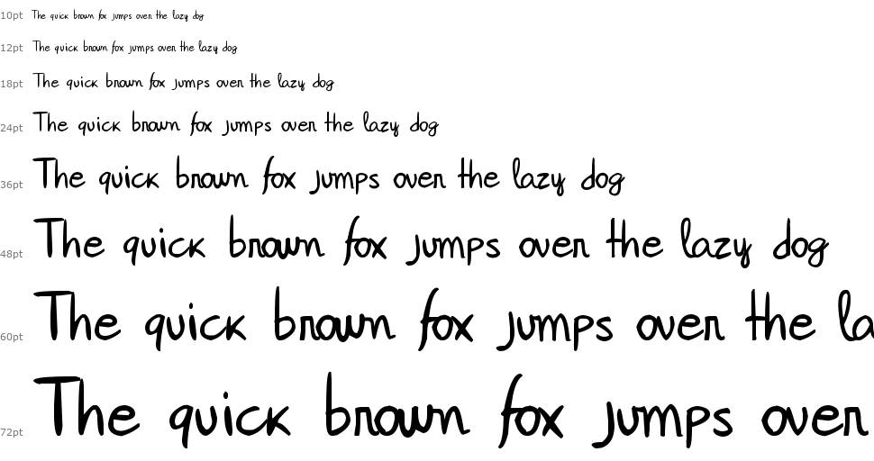 Janepix Handwriting font Waterfall