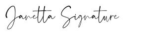 Janetta Signature písmo