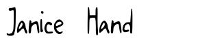 Janice Hand шрифт