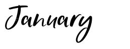 January шрифт