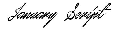 January Script font