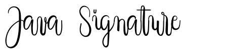 Java Signature font