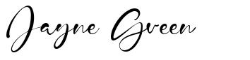 Jayne Green font