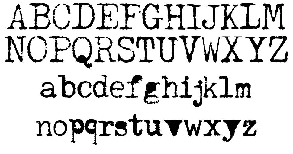 JCAguirreP - Old Type písmo Exempláře
