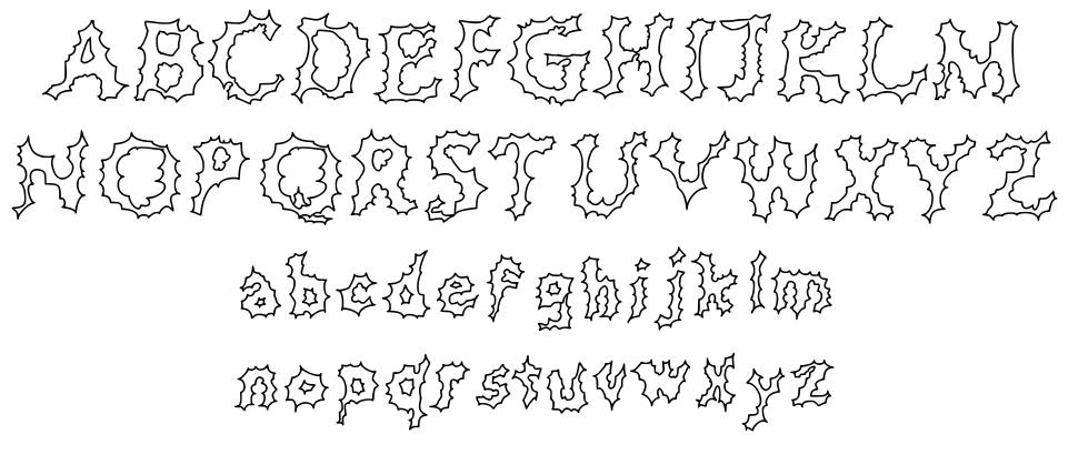 JD Cereus písmo Exempláře