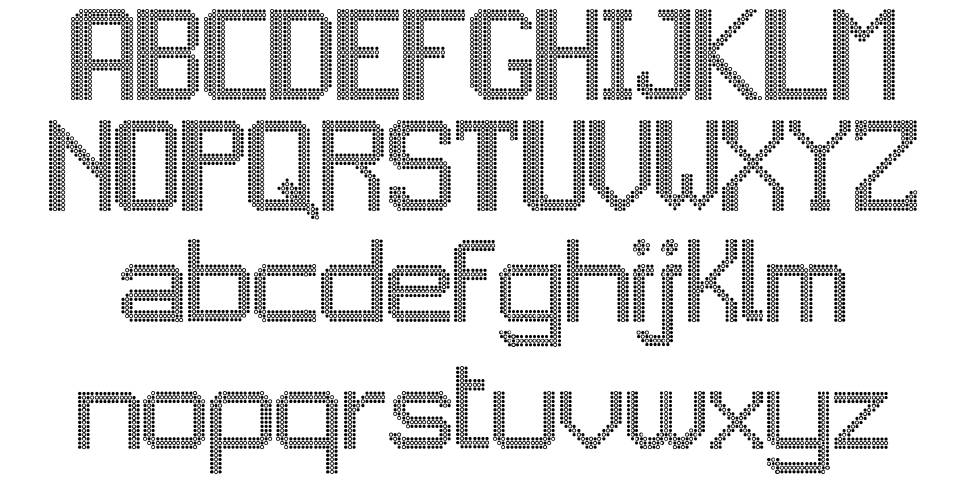 JD LED7 font specimens