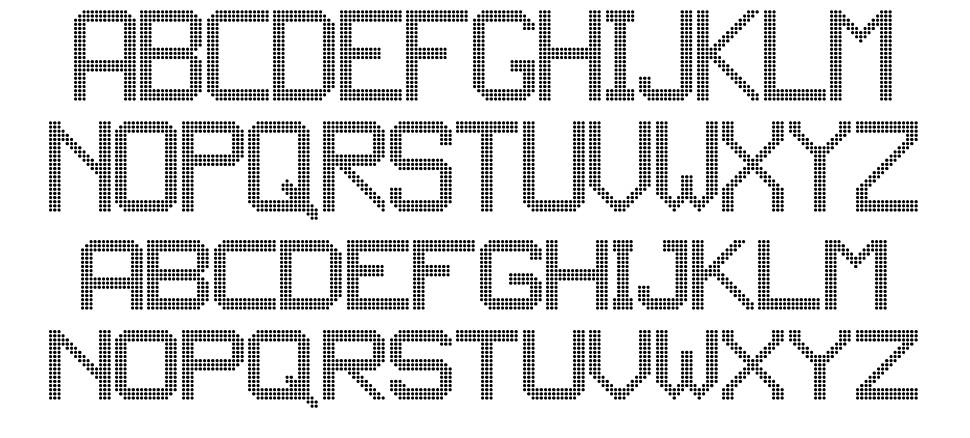 JD LED 3 font Örnekler
