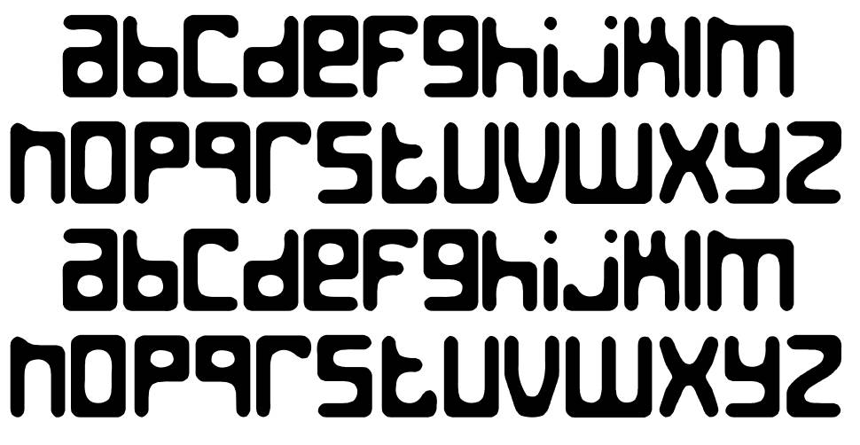 Jed the Humanoid font Örnekler