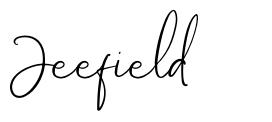 Jeefield písmo