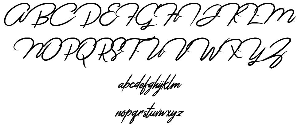 Jefinian Script font specimens