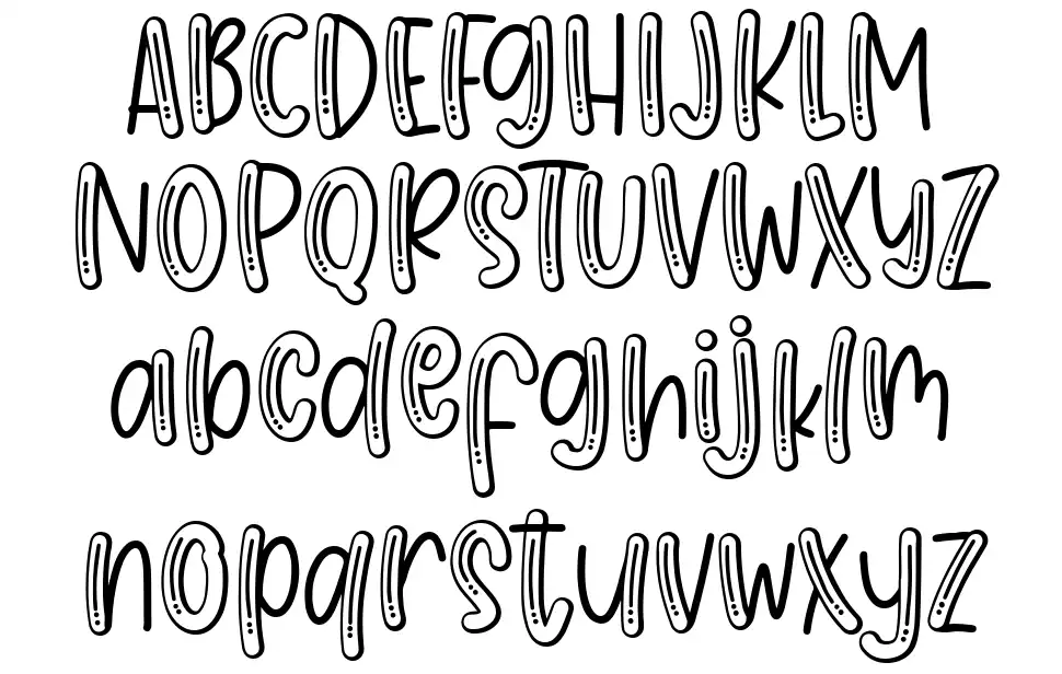 Jelly Partyfont specimens