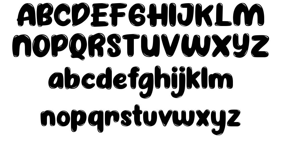 Jellybost font specimens