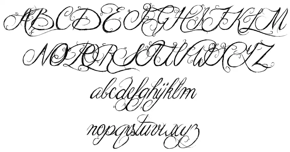 Jellyka King's Hatfont specimens