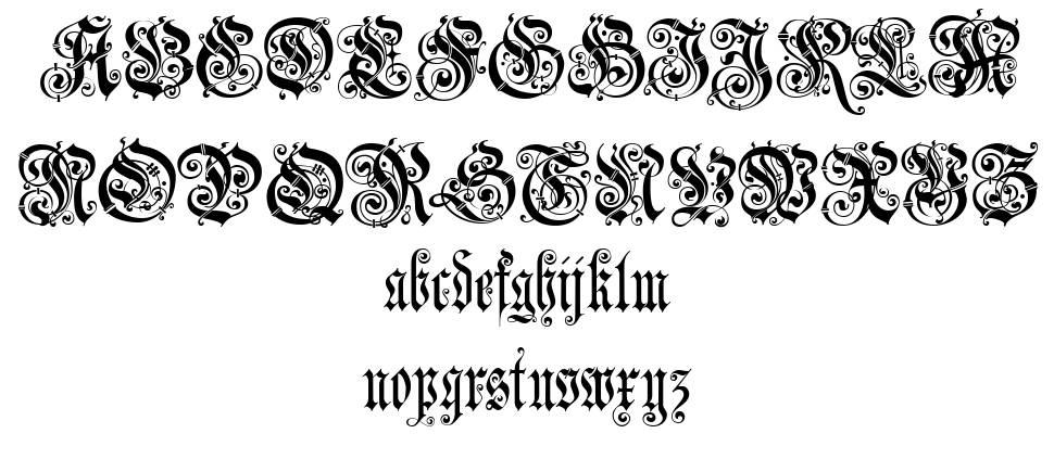 Jena Gotisch フォント 標本