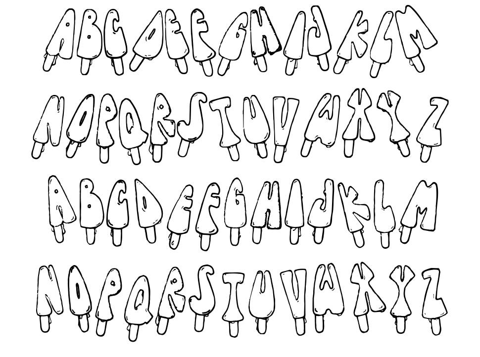 Jenna's Popsicles font Specimens